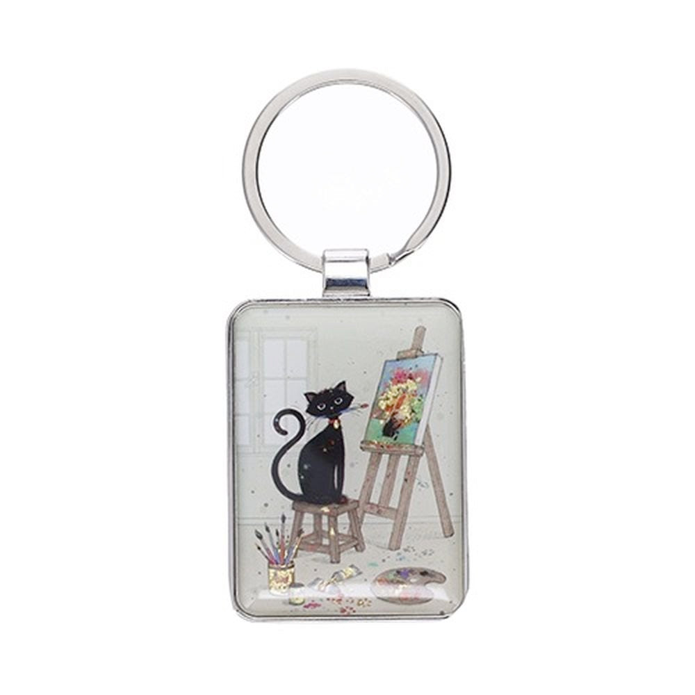 Llavero Rectangular Gato Pintor KIUB