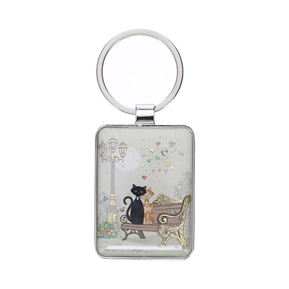 Llavero Rectangular Pareja de Gatos KIUB Imagen principal del producto
