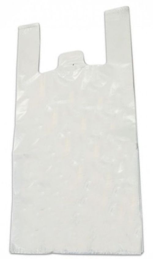 Paq/70 Bolsa Camiseta 35x50 Blancas Recicladas