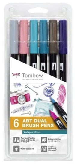 Rotuladores dobles Punta Pincel Tombow Colores Vintage