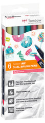 Rotulador Tombow Dual Brush Set 6 Colores Candy Caja Carton | Tombow | Pack 1 Unidades