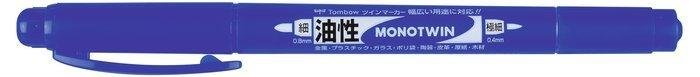 Rotulador Tombow Mono Twin Permanente Azul marca Tombow