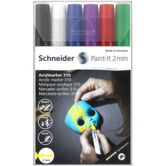 Rotulador Schneider Paint-It 310 Estuche 6 Colores Surtidos | Schneider | Pack 1 Unidades