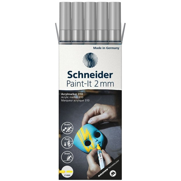 Rotulador Schneider Paint-it 310 Plata 2 mm Imagen principal del producto
