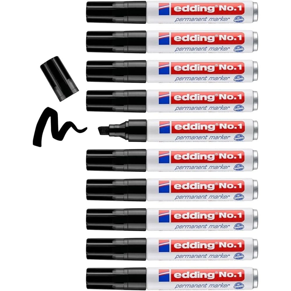 Rotulador Edding 1 Negro | Edding | Pack 10 Unidades