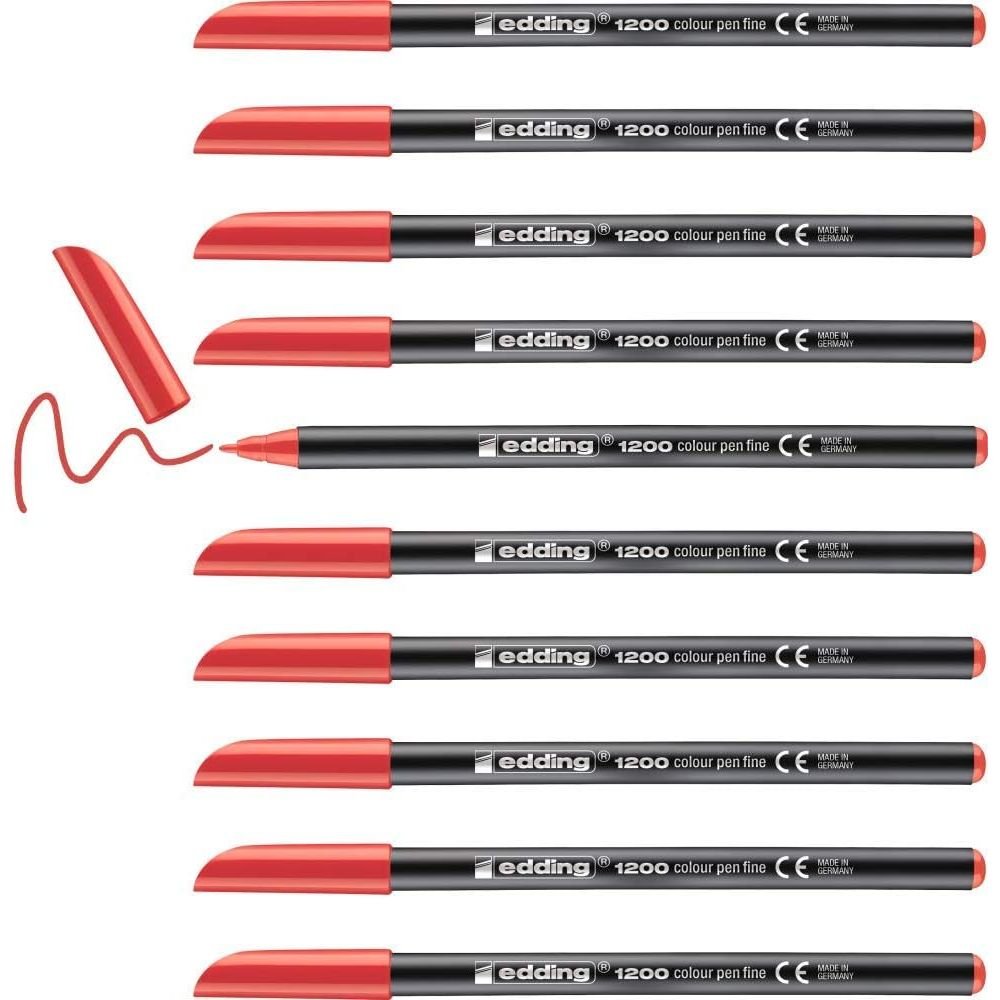Rotulador Edding 1200 Rojo | Edding | Pack 10 Unidades