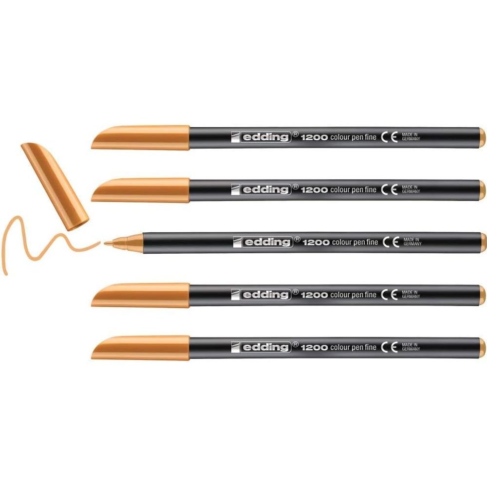 Rotulador Edding 1200 Naranja Claro | Edding | Pack 5 Unidades