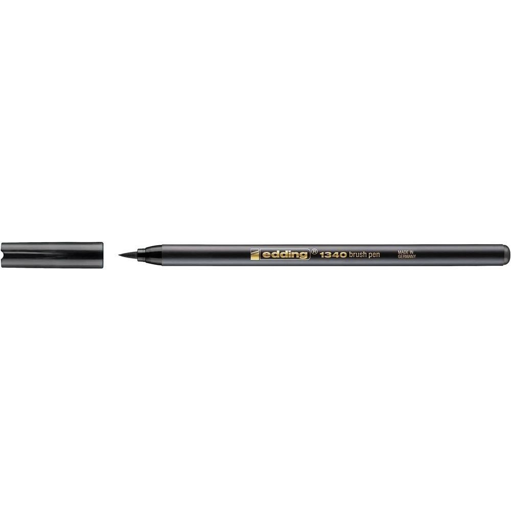 Rotulador Edding 1340 Con Punta De Pincel Negro | Edding | Pack 10 Unidades