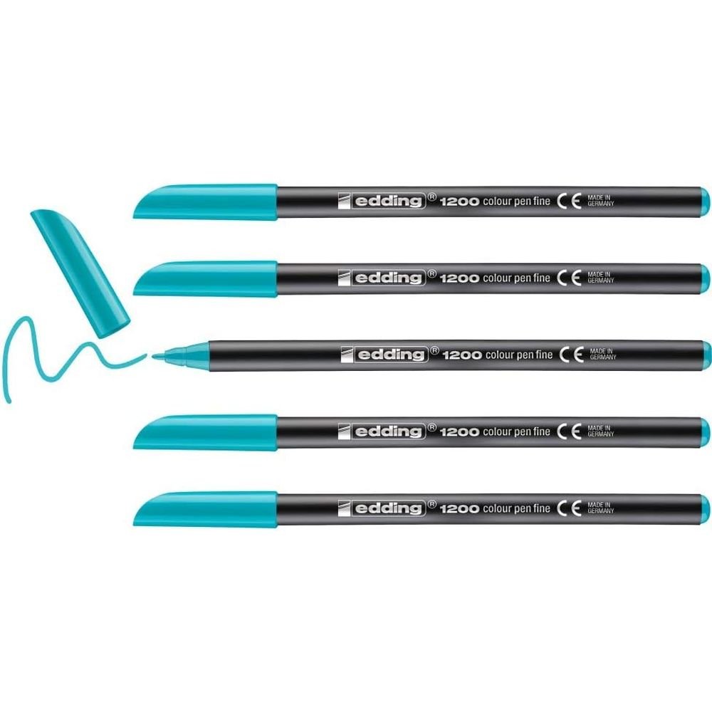 Rotulador Edding 1200 Azul Turquesa | Edding | Pack 5 Unidades