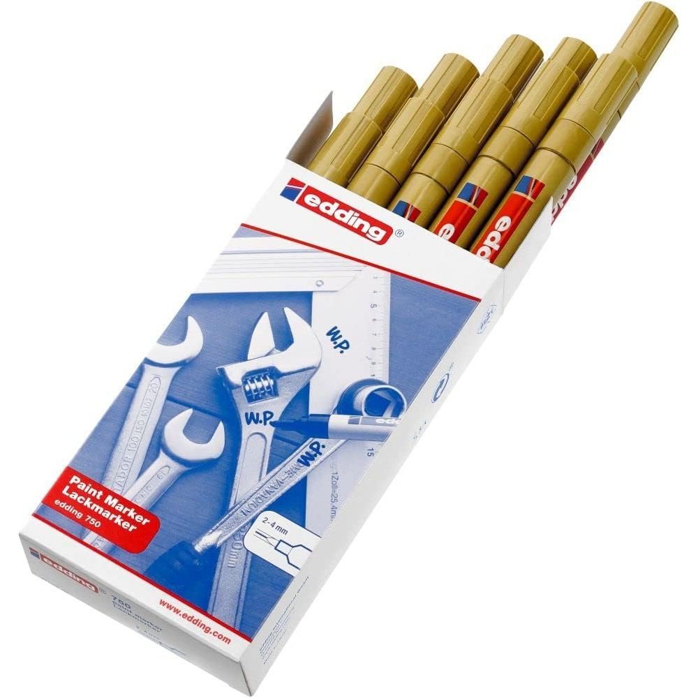 Marcador Edding Tinta Opaca 750 Oro | Edding Industria Bricola | Pack 10 Unidades Imagen principal del producto
