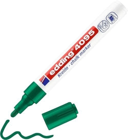 Rotulador tiza líquida verde Edding 4095 pack 10