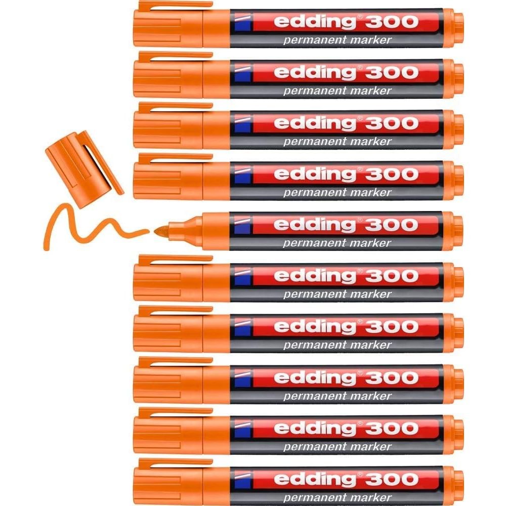 Rotulador Edding 300 Naranja | Edding | Pack 10 Unidades