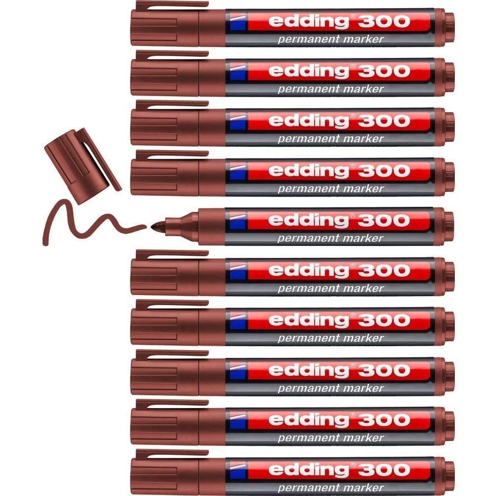 Rotulador Edding 300 Marron | Edding | Pack 10 Unidades