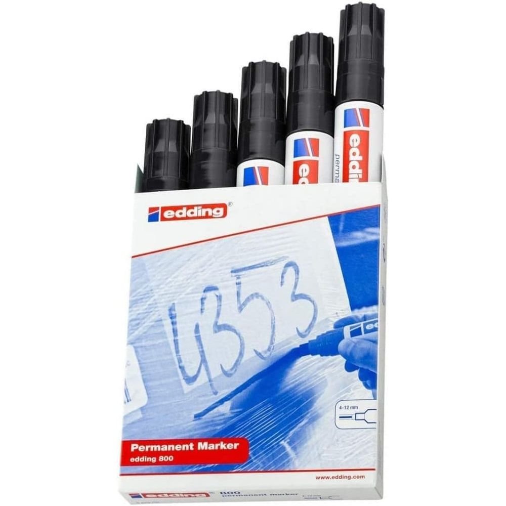 Rotulador Edding 800 Negro | Edding | Pack 5 Unidades