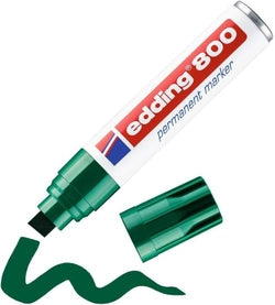 Rotulador permanente verde Edding 800 pack 5