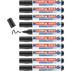 Rotulador Pizarra Edding 660 Negro | Edding | Pack 10 Unidades
