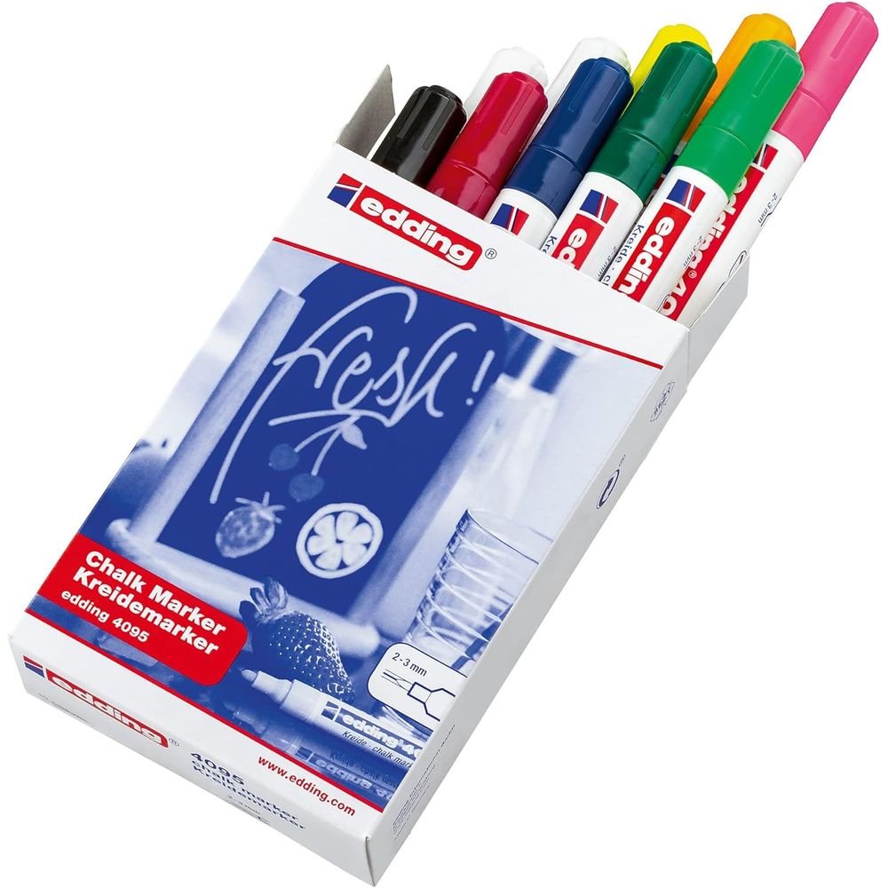 Rotulador Edding 4095 Tiza Liquida Surtidas | Edding | Pack 10 Unidades Imagen principal del producto