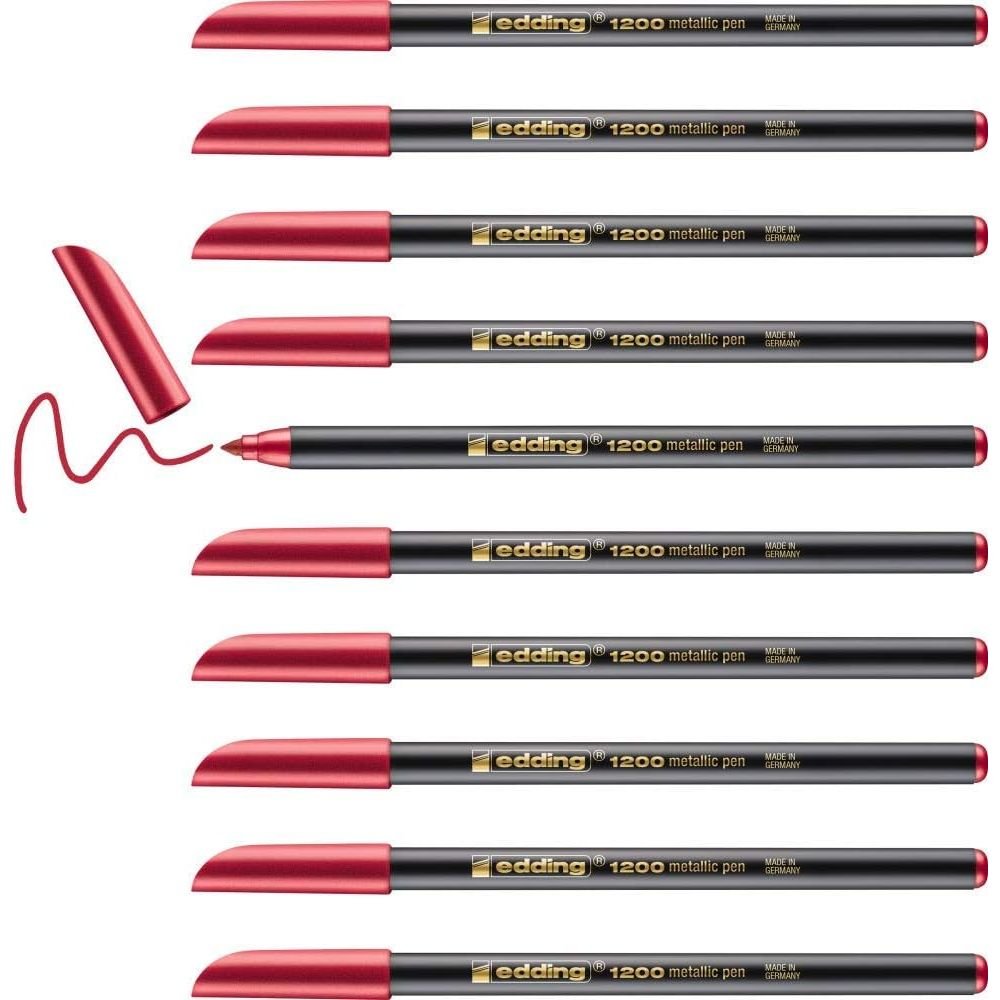 Rotulador Edding 1200 72 Metalizado Rojo | Edding | Pack 10 Unidades Imagen principal del producto
