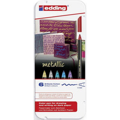 Rotulador Edding 1200 Metalizados 6 Colores Surtidos | Edding | Pack 1 Unidades