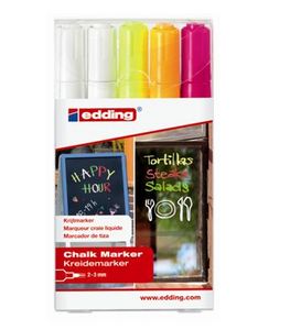 Rotulador Edding 4095 Tiza Liquida Blister 5 Unid Surtidas | Edding | Pack 1 Unidades