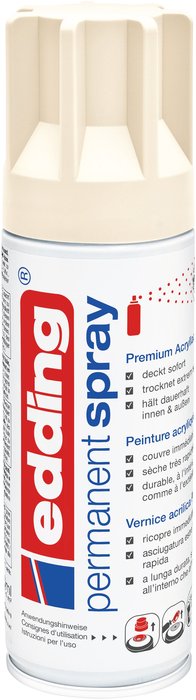 PINTURA ACRILICA SPRAY EDDING 5200 PERMANENTE MARFIL MATE | 1 UNIDADES | (EDDING) Imagen principal del producto