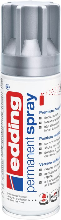 PINTURA ACRILICA SPRAY EDDING 5200 PERMANENTE PLATA MATE | 1 UNIDADES | (EDDING)