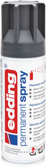 PINTURA ACRILICA SPRAY EDDING 5200 PERMANENTE GRIS ANTRACIT | 1 UNIDADES | (EDDING) Imagen principal del producto