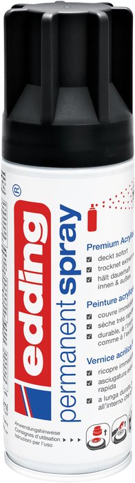 PINTURA ACRILICA SPRAY EDDING 5200 PERMANENTE NEGRO MATE | 1 UNIDADES | (EDDING)