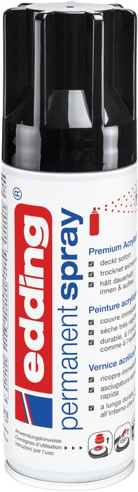PINTURA ACRILICA SPRAY EDDING 5200 PERMANENTE NEGRO INTENSO | 1 UNIDADES | (EDDING)