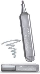 Marcador Faber Textliner 46 Metallic Plata | Faber Castell | Pack 10 Unidades Imagen principal del producto