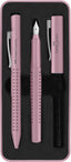 Juego Boligrafo y Pluma Faber Castell Grip Harmony Sombra Rosa