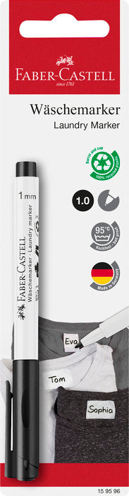Marcador textil Faber Castell 1 mm negro Imagen principal del producto
