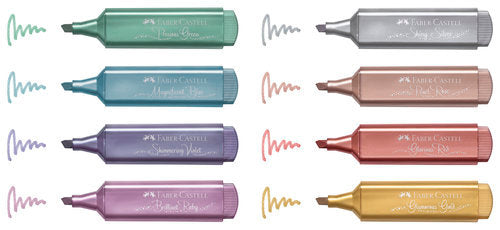 Marcador Faber Textliner 46 Metalico Verde | Faber Castell | Pack 10 Unidades