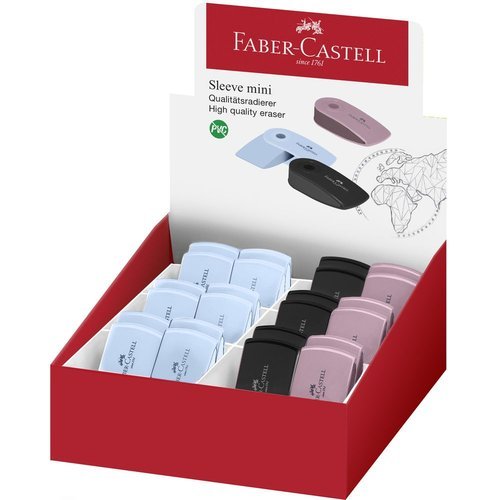 Expositor 24 Goma Faber Castell Sleeve Mini 3 Colores Surti Imagen principal del producto