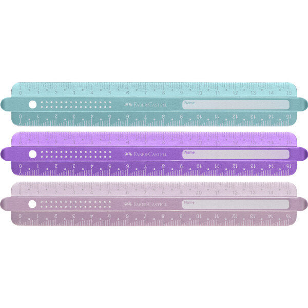 REGLA FABER CASTELL SPARKLE 30 CM COLORES SURTIDOS | 6 UNIDADES | (FABER CASTELL) Imagen principal del producto