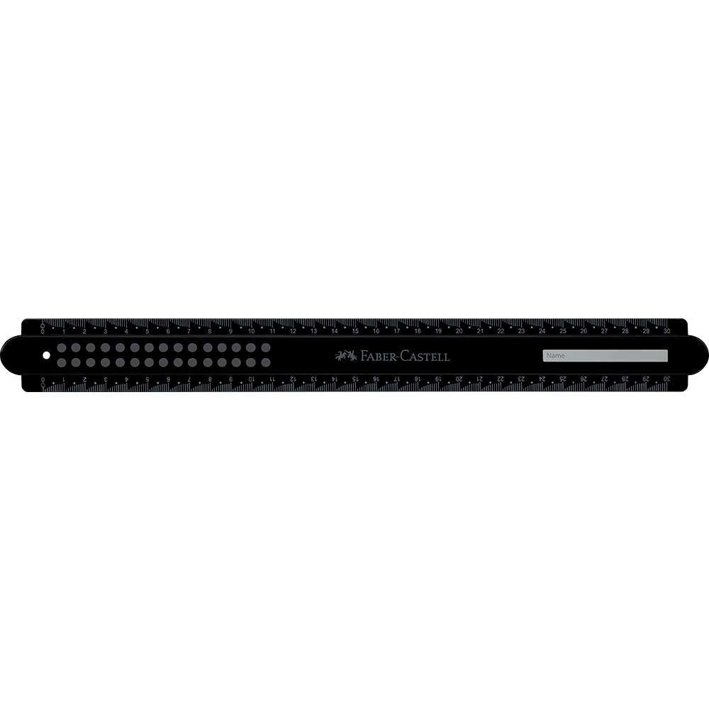 REGLA DOTS 30CM NEGRA | 6 UNIDADES | (FABER CASTELL)