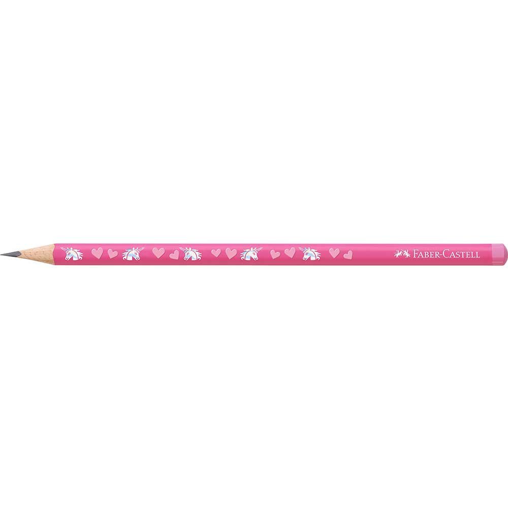 LAPIZ FABER UNICORNIO GRAFITO HB ROSA | 12 UNIDADES | (FABER CASTELL)