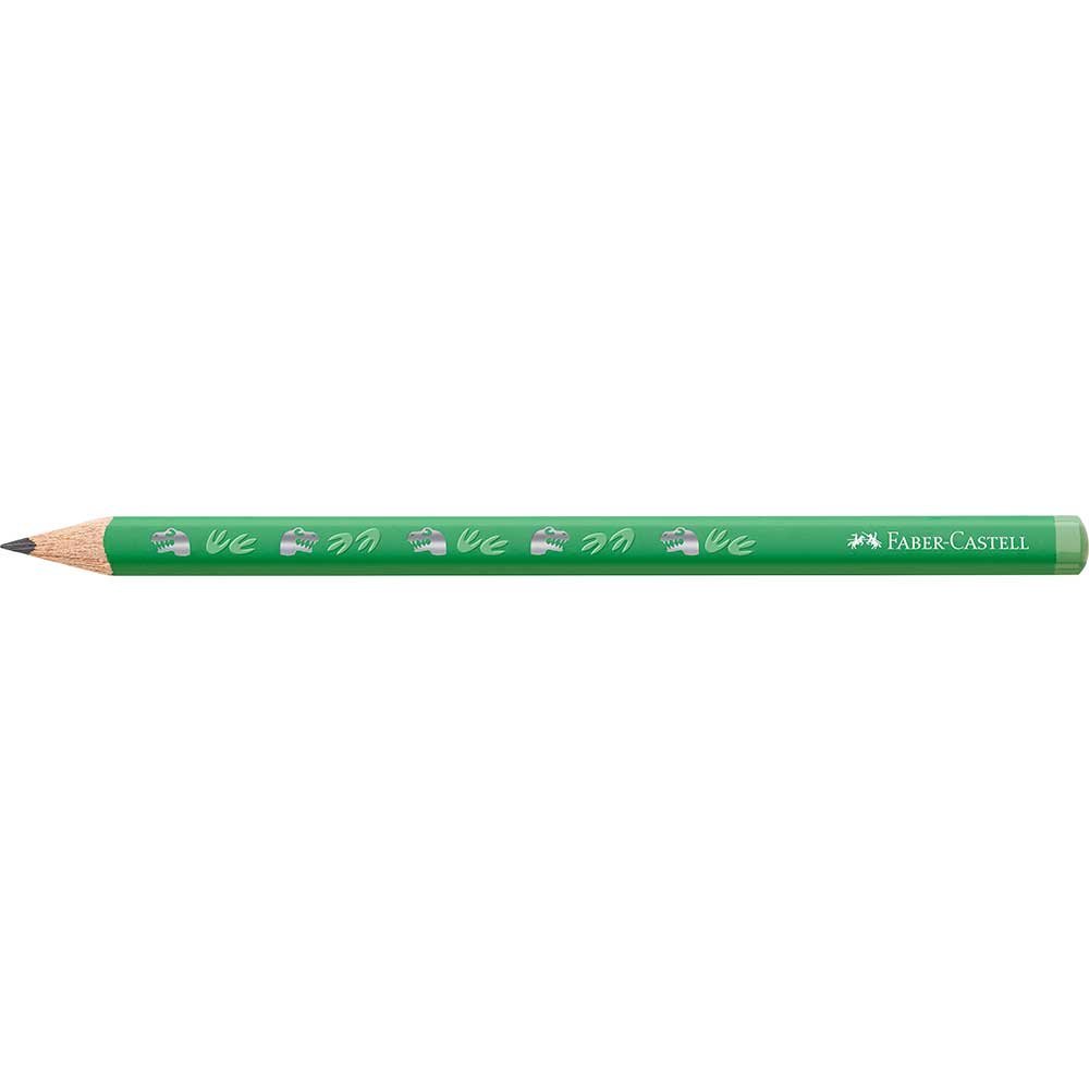LAPIZ JUMBO FABER DINOSAURIO GRAFITO HB VERDE | 12 UNIDADES | (FABER CASTELL)