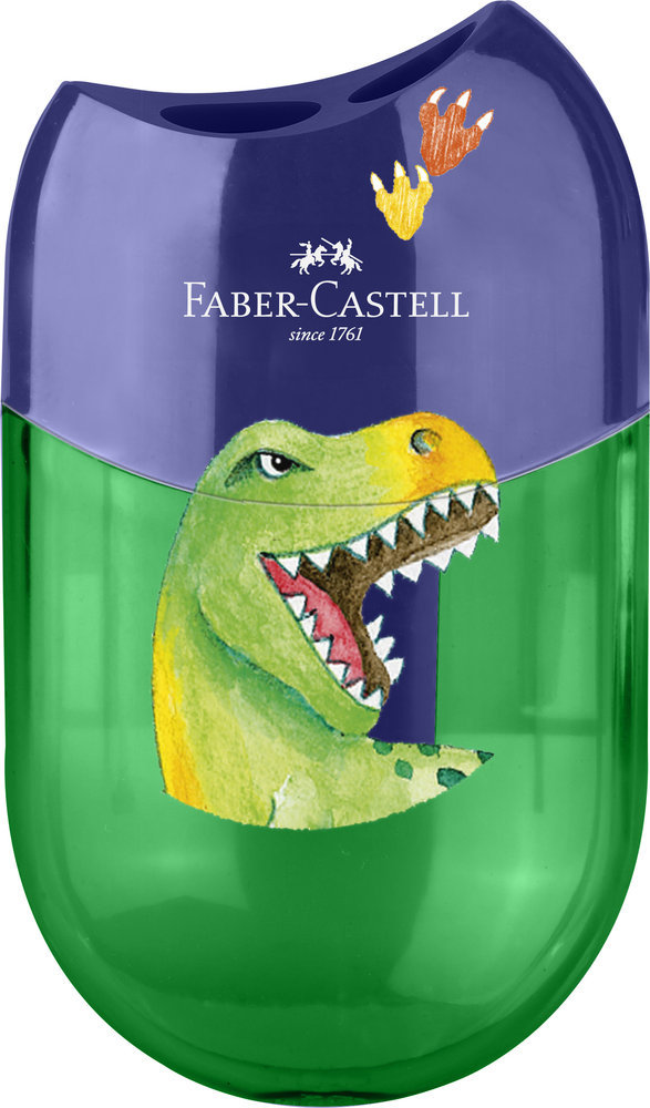 Afilalapiz Faber Doble Deposito Dinosaurio Marca Faber Castell