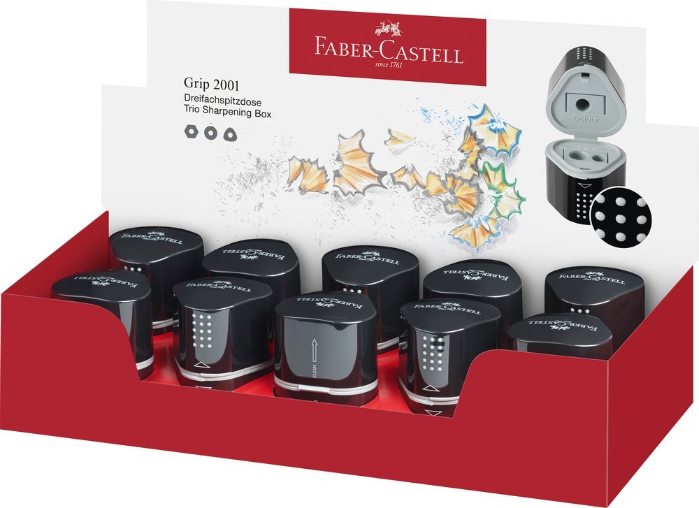 AFILALAPIZ TRIPLE GRIP 2001 NEGRO | 10 UNIDADES | (FABER CASTELL) Imagen principal del producto