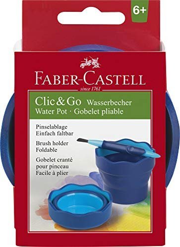 Vaso Plegable para el Agua Clic&Go Azul Faber Castell Imagen principal del producto