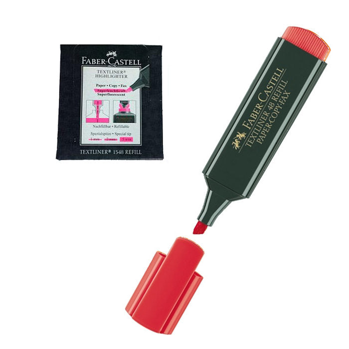 Marcador Faber Textliner 1548 Fluor Rojo | Faber Castell | Pack 10 Unidades