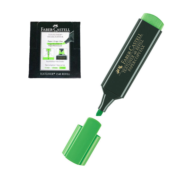 Marcador Faber Castell Textliner 1548 Fluor Verde | Faber Castell | Pack 10 Unidades Imagen principal del producto