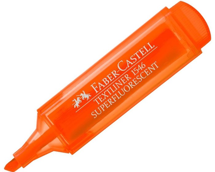 Marcador Faber Castell Textliner 1546 naranja fluor, pack 10