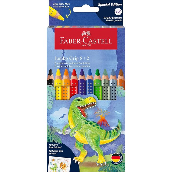 LAPIZ FABER CASTELL JUMBO GRIP 8 COLORES EDICION ESPECIAL DI | 1 UNIDADES | (FABER CASTELL) Imagen principal del producto