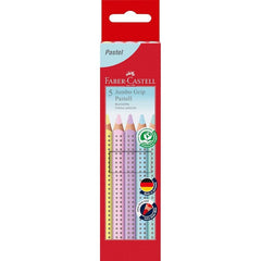 LAPIZ FABER CASTELL JUMBO GRIP 5 COLORES PASTEL | 1 UNIDADES | (FABER CASTELL)