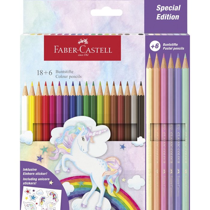 LAPIZ FABER CASTELL UNICORNIO 24 COLORES SURTIDO | 1 UNIDADES | (FABER CASTELL) Imagen principal del producto