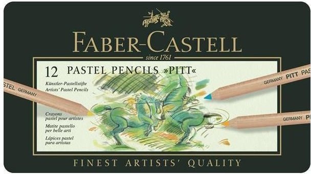 LAPIZ FABER CASTELL PITT PASTEL 12 COLORES SURTIDOS | 1 UNIDADES | (FABER CASTELL)