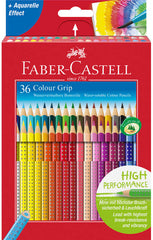 LAPIZ FABER GRIP 36 COLORES SURTIDOS CAJA CARTON | 1 UNIDADES | (FABER CASTELL)