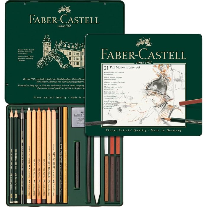 Set Faber Castell Pitt Monochrome 21 Piezas Estuche Metal | Faber Castell | Pack 1 Unidades Imagen principal del producto